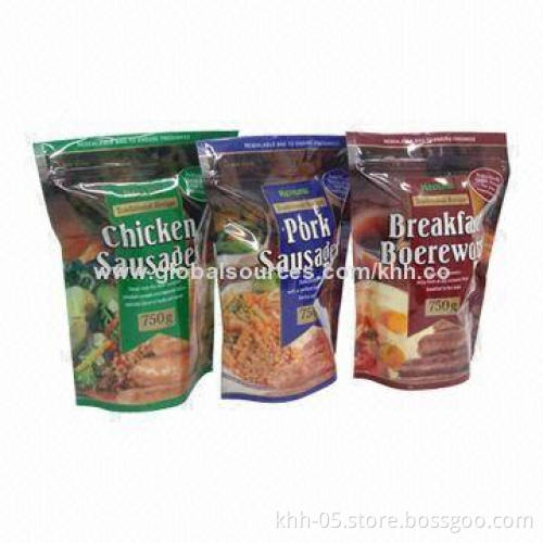 Zipper Pouch, Used for Food Packing, Customized Sizes and Printing are Accepted